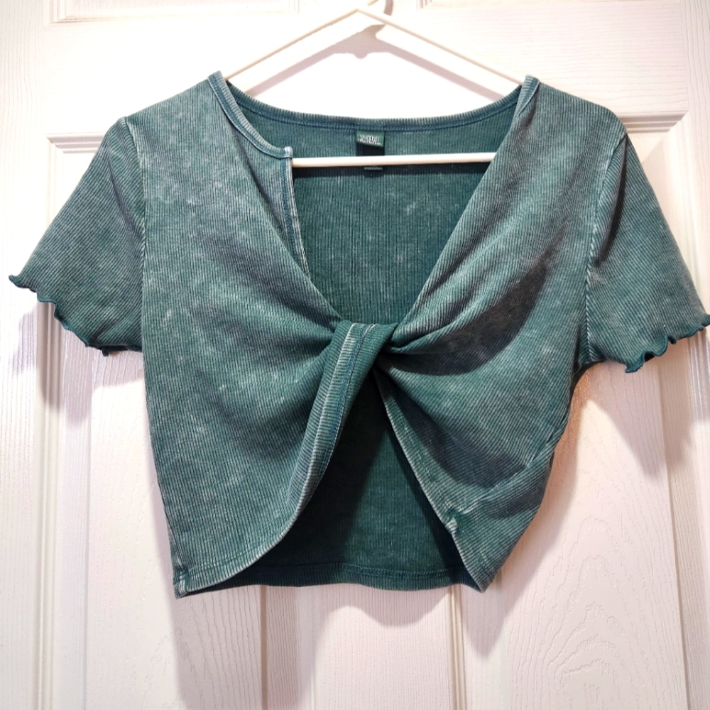 Wild Fable Teal Twist Top